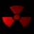 Animated radioactive symbol